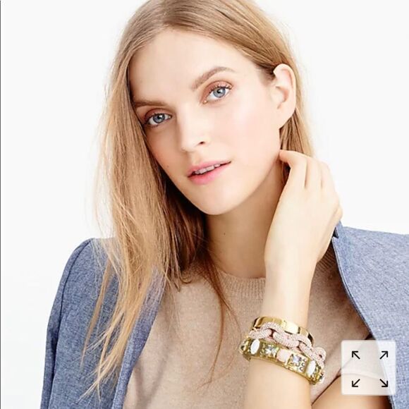 J. Crew Golden Hinged Bangle - Picture 2 of 9